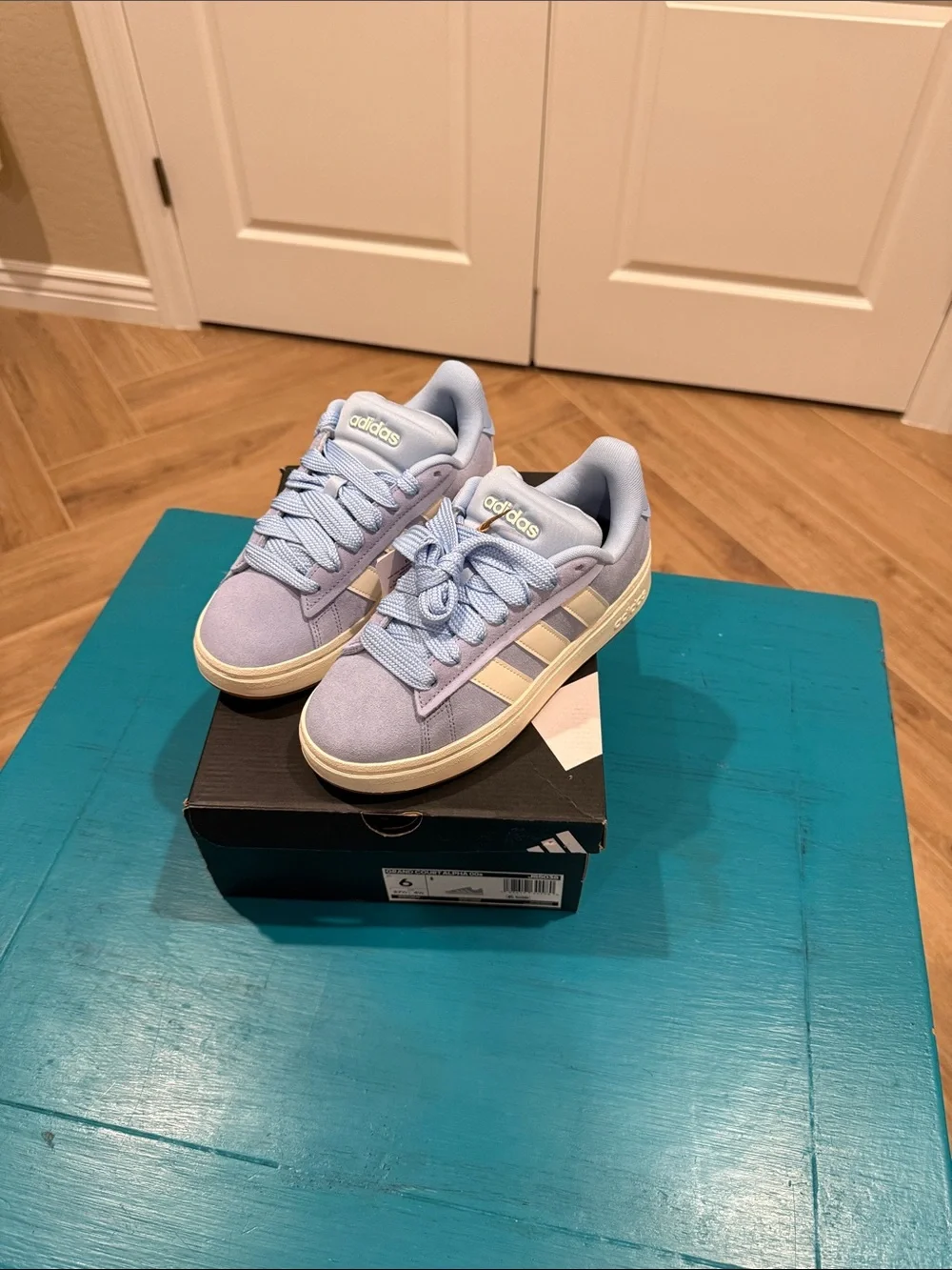 adidas Kids Blue and White Classic Sneakers